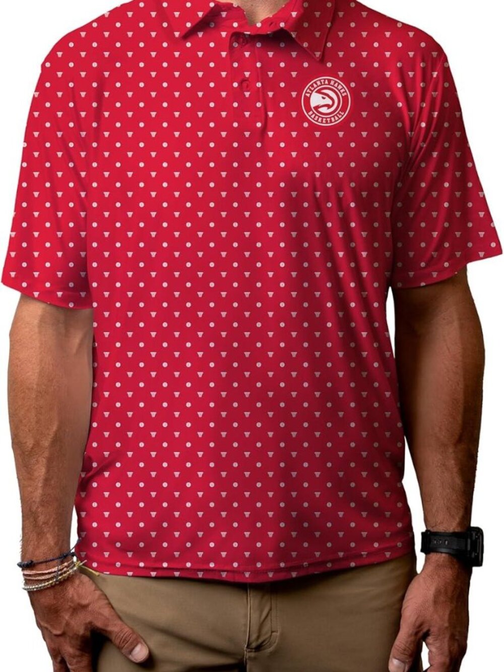 Blue 84 Mens 3X NBA Officially Licensed Atlanta Hawk Polo All Over Print 50% off